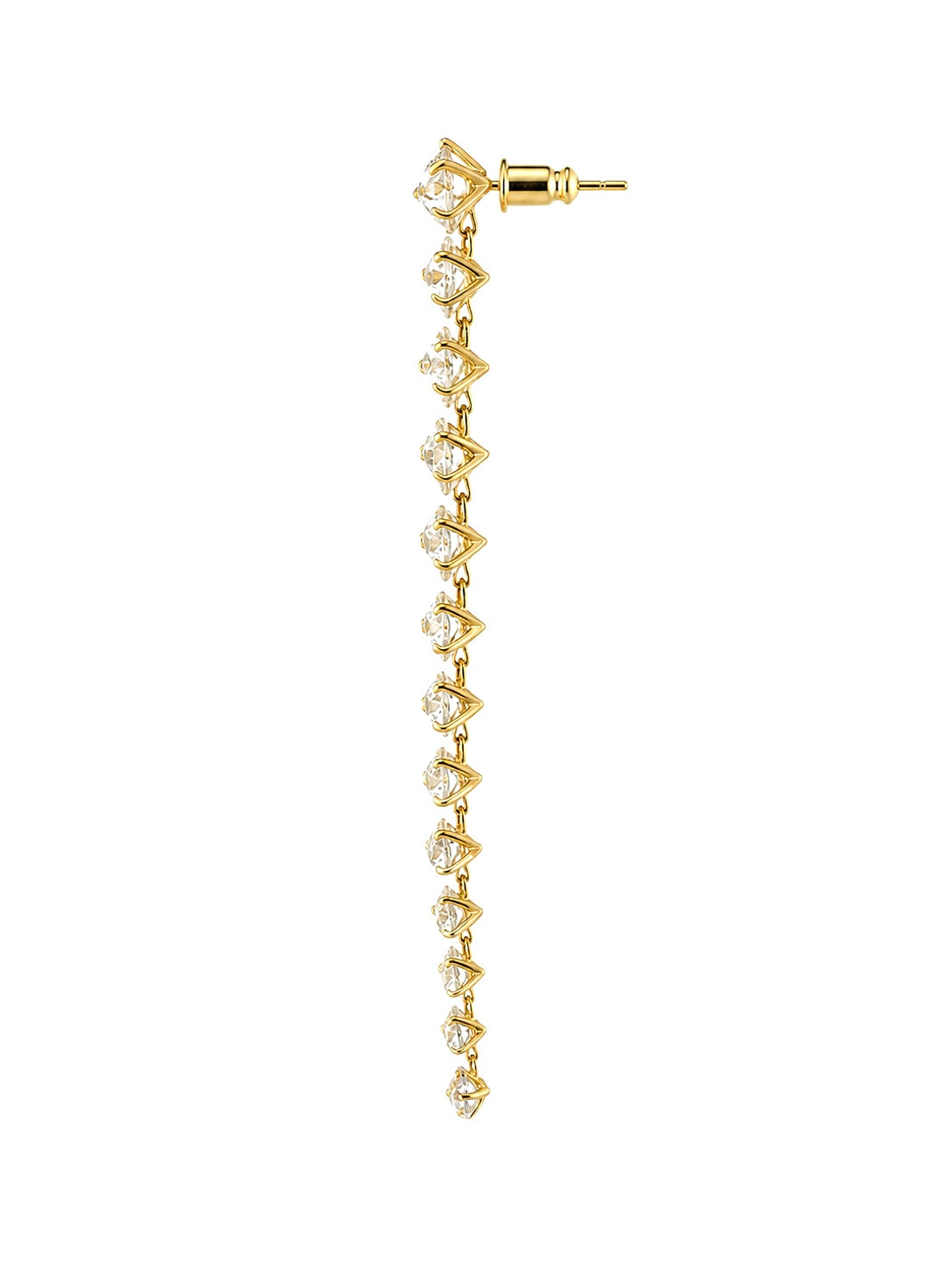 Crystal Tassel Drop Earrings 14K Gold Plated Surgical Steel