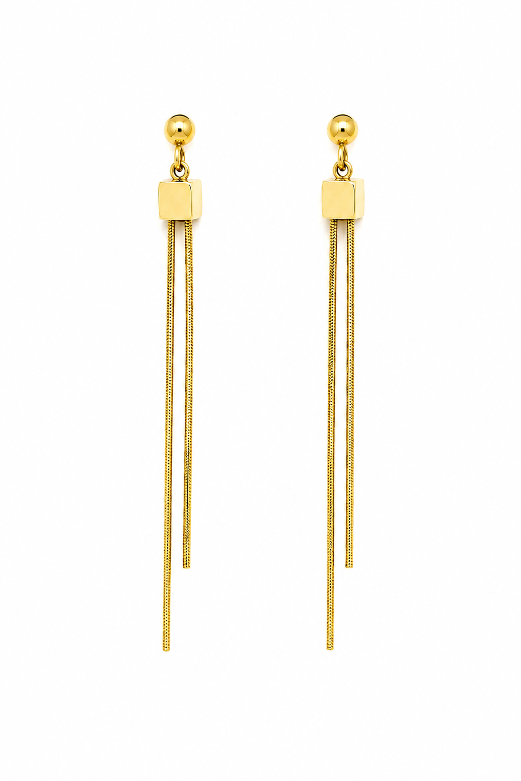 14K Gold Plated Long Tassel Earrings – Surgical Stainless Steel