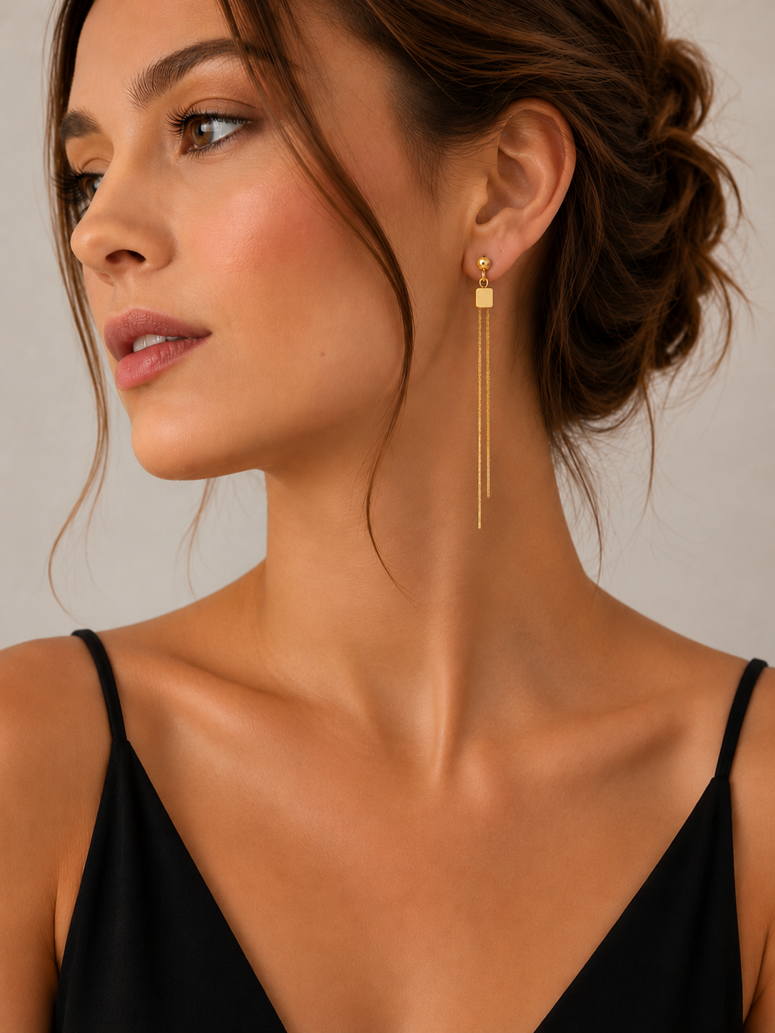 14K Gold Plated Long Tassel Earrings – Surgical Stainless Steel