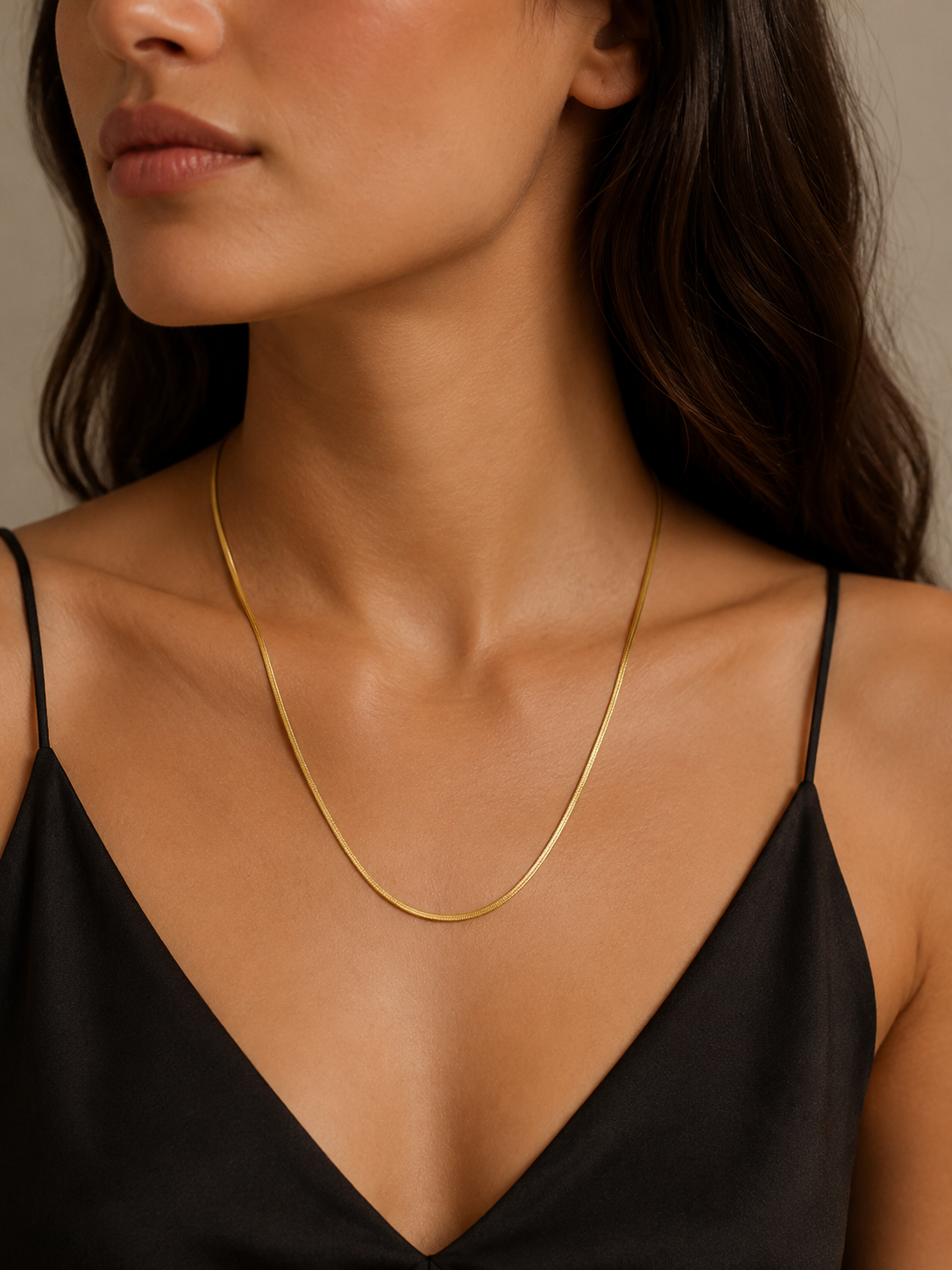 14K Gold Stainless Steel Snake Chain Necklace