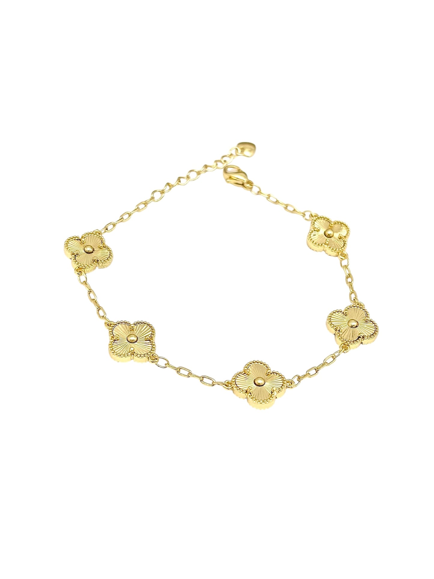 Golden Clover Bracelet – 14K Gold Plated Copper