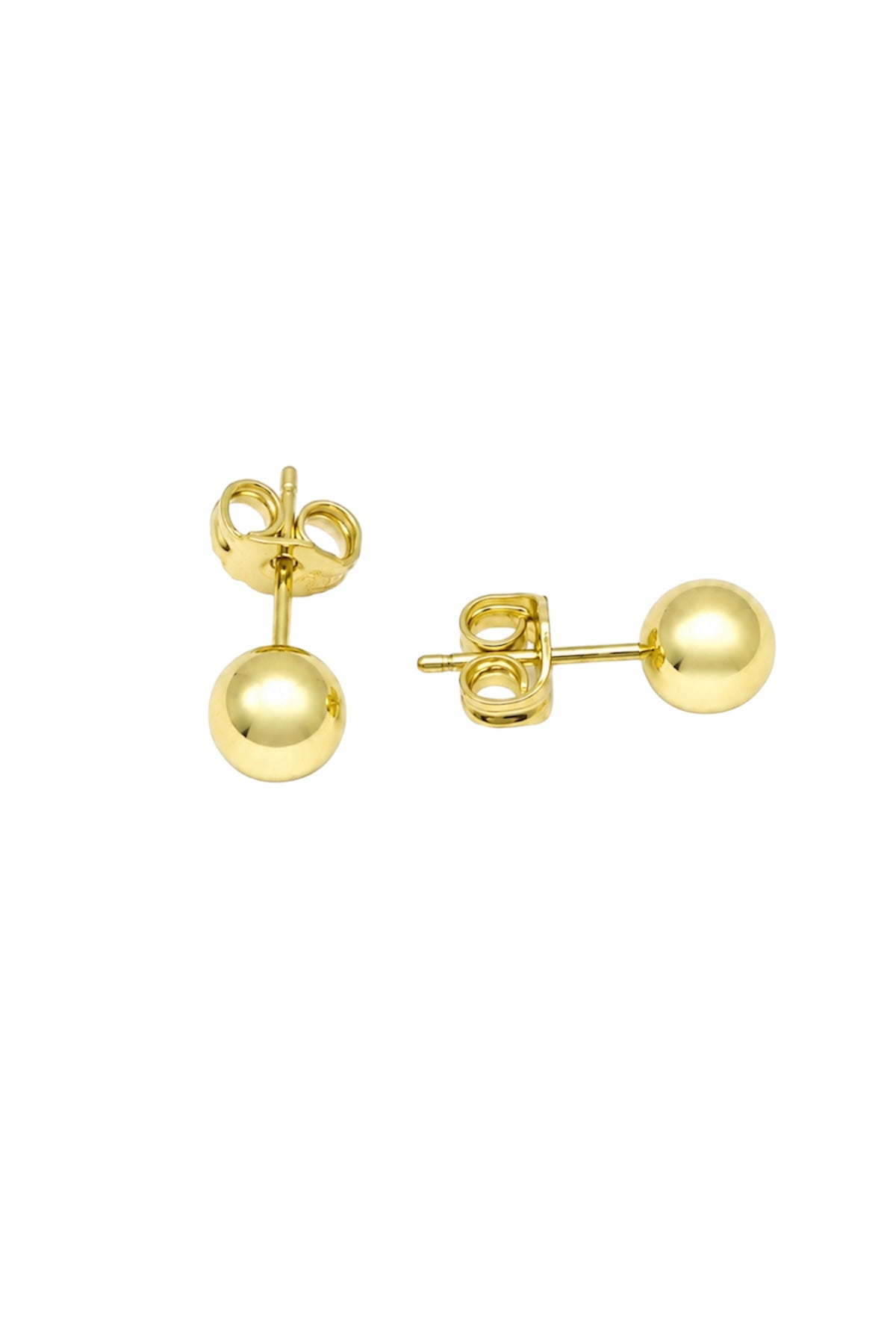 Gold Ball Stud Earrings 6mm – 14K Gold Plated