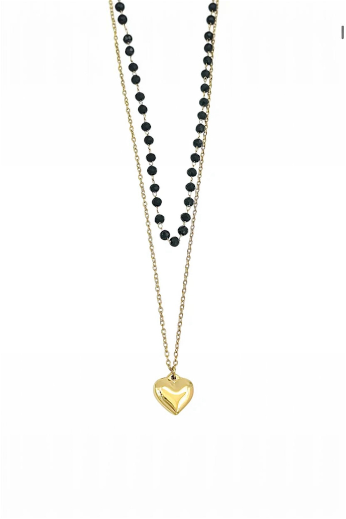 Golden Layered Charm Necklace – 14K Gold Plated Surgical Steel