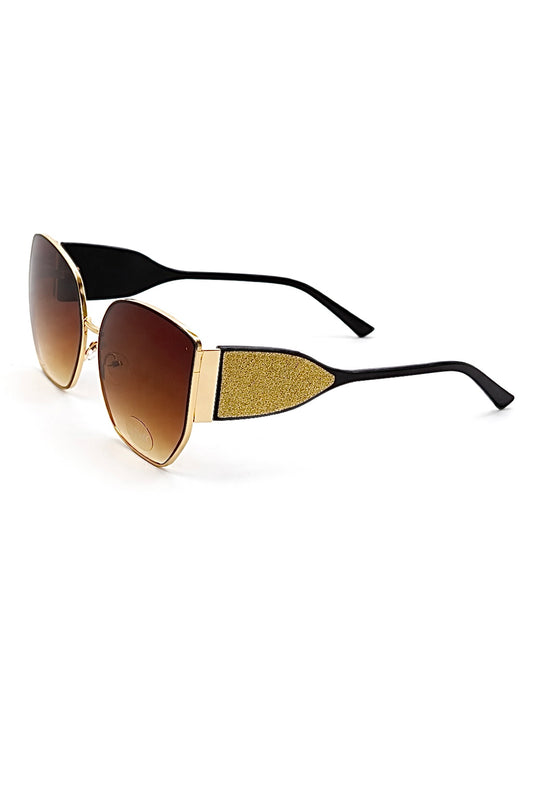 Vera Luxe Brown Sunglasses