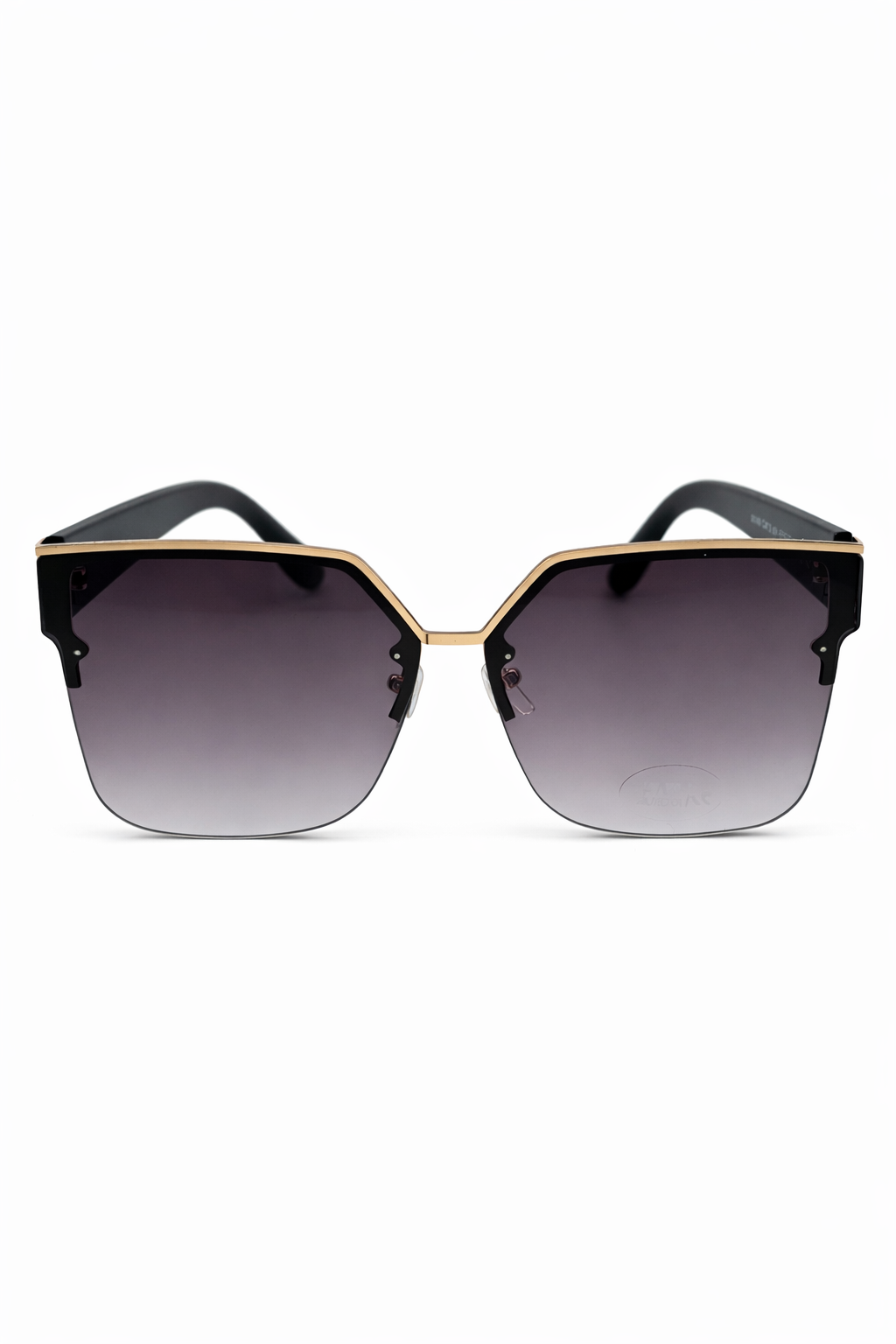 Okulary przeciwsłoneczne prostokątne w kolorze złotym gradientowym