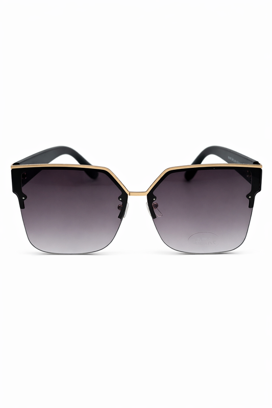 Okulary przeciwsłoneczne prostokątne w kolorze złotym gradientowym