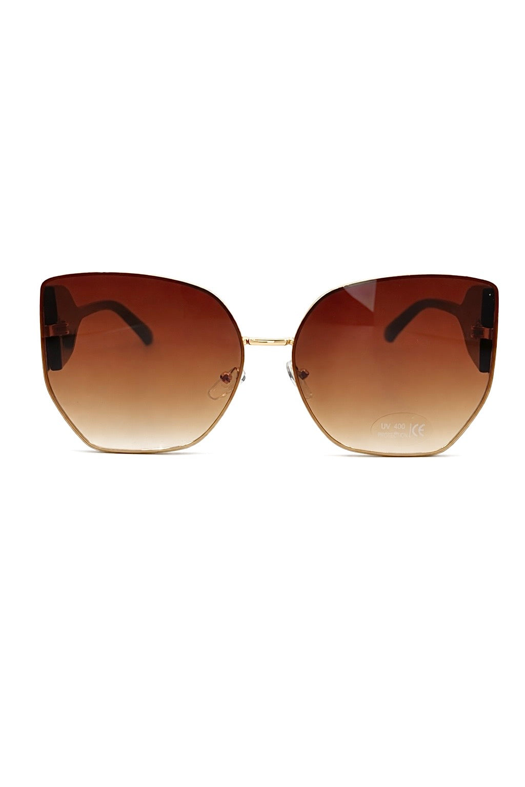Vera Luxe Brown Sunglasses