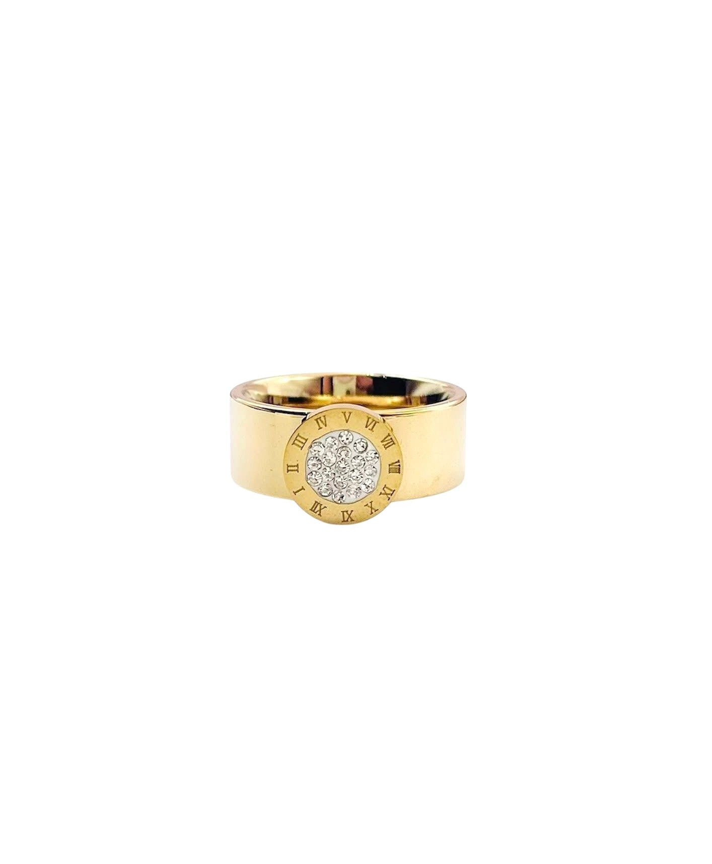 Roman Gold Ring – 14K Gold Plated Surgical Steel
