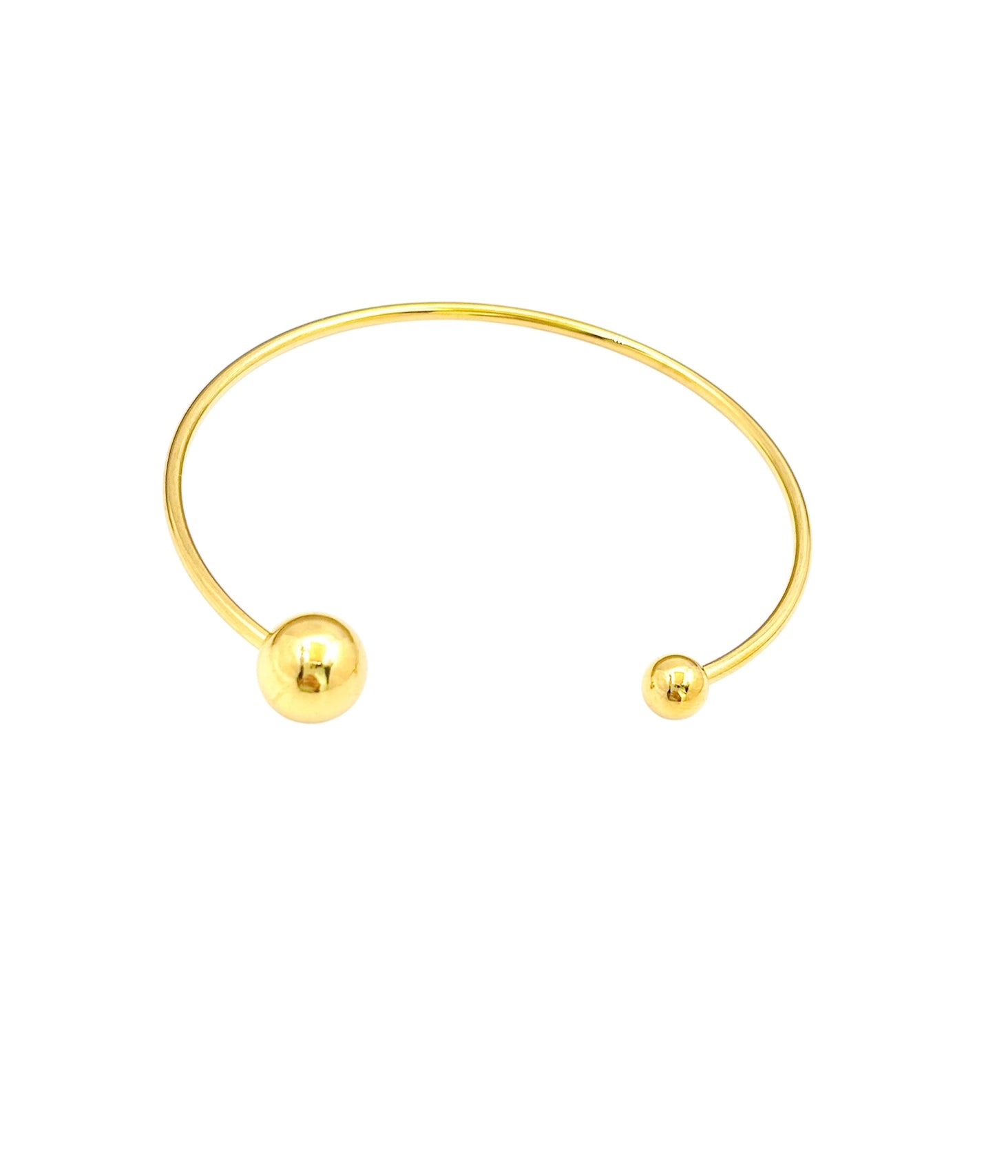 Klasyczna złota bransoletka typu bangle – stal chirurgiczna platerowana 14-karatowym złotem