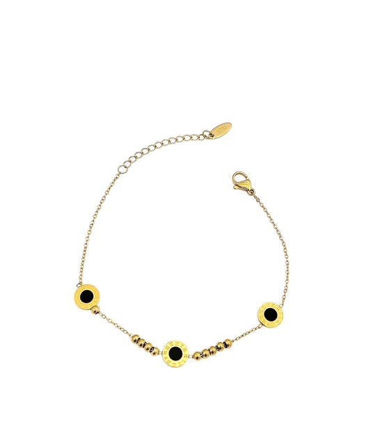 Roman Numerals Bracelet – 14K Gold Plated Surgical Steel