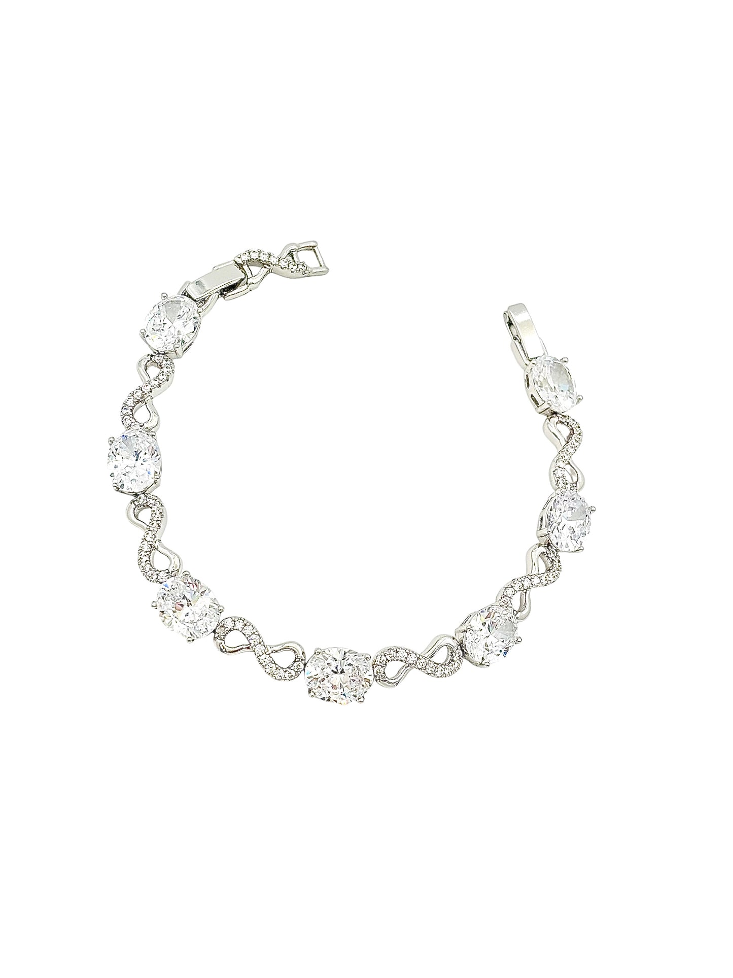 Crystal Infinity Bracelet – Gold/Silver Plated Copper