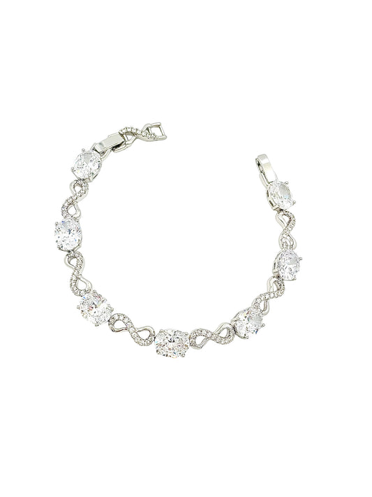 Crystal Infinity Bracelet – Gold/Silver Plated Copper
