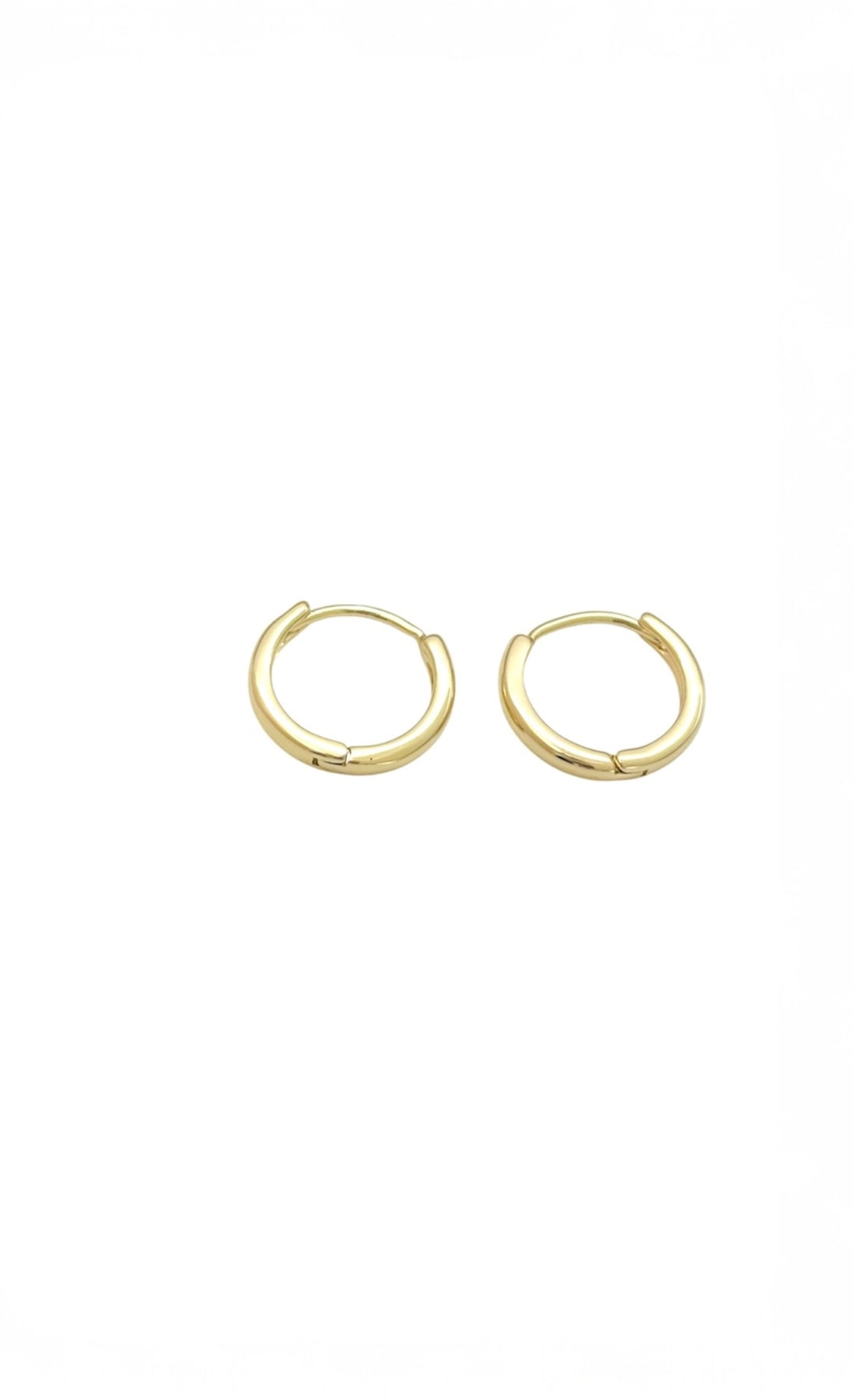 Minimal Gold Hoop Earrings (1cm) – 14K Gold Plated Copper