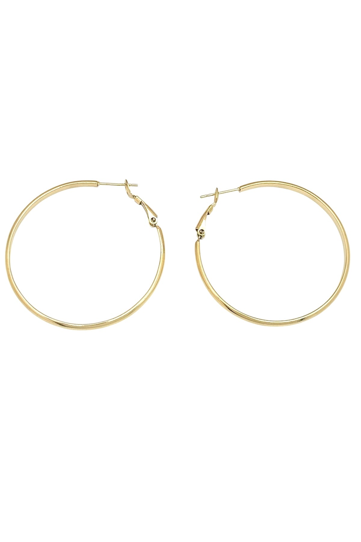 Classic Gold Hoop Earrings (4cm) – Surgical Stainless Steel
