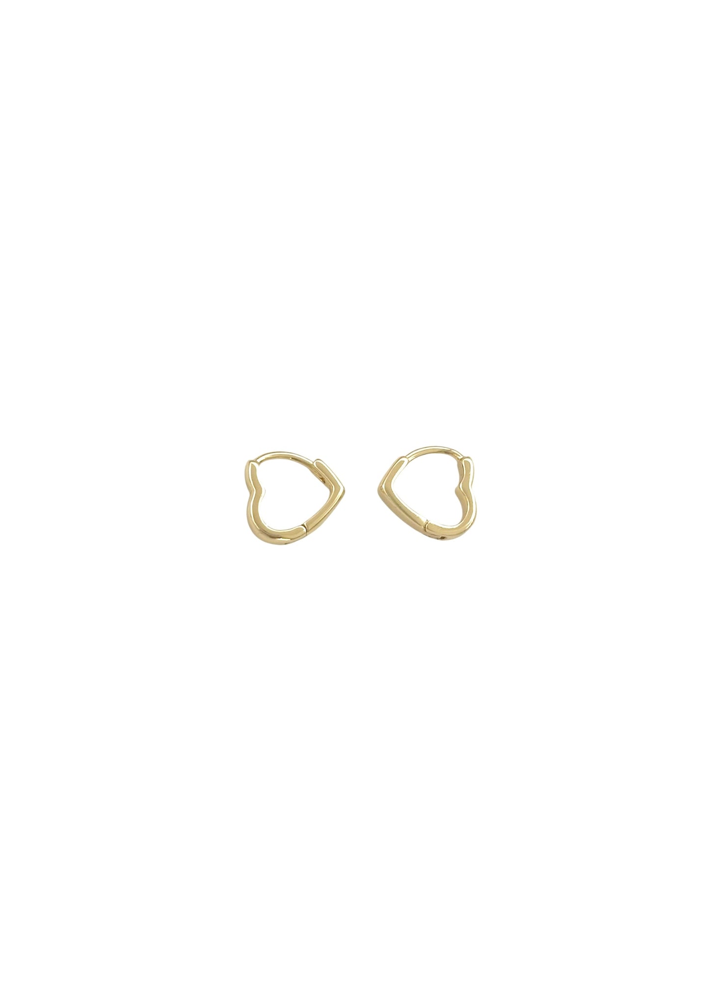 Kids Gold Heart Drop Earrings (1cm) 14K Gold Plated Copper