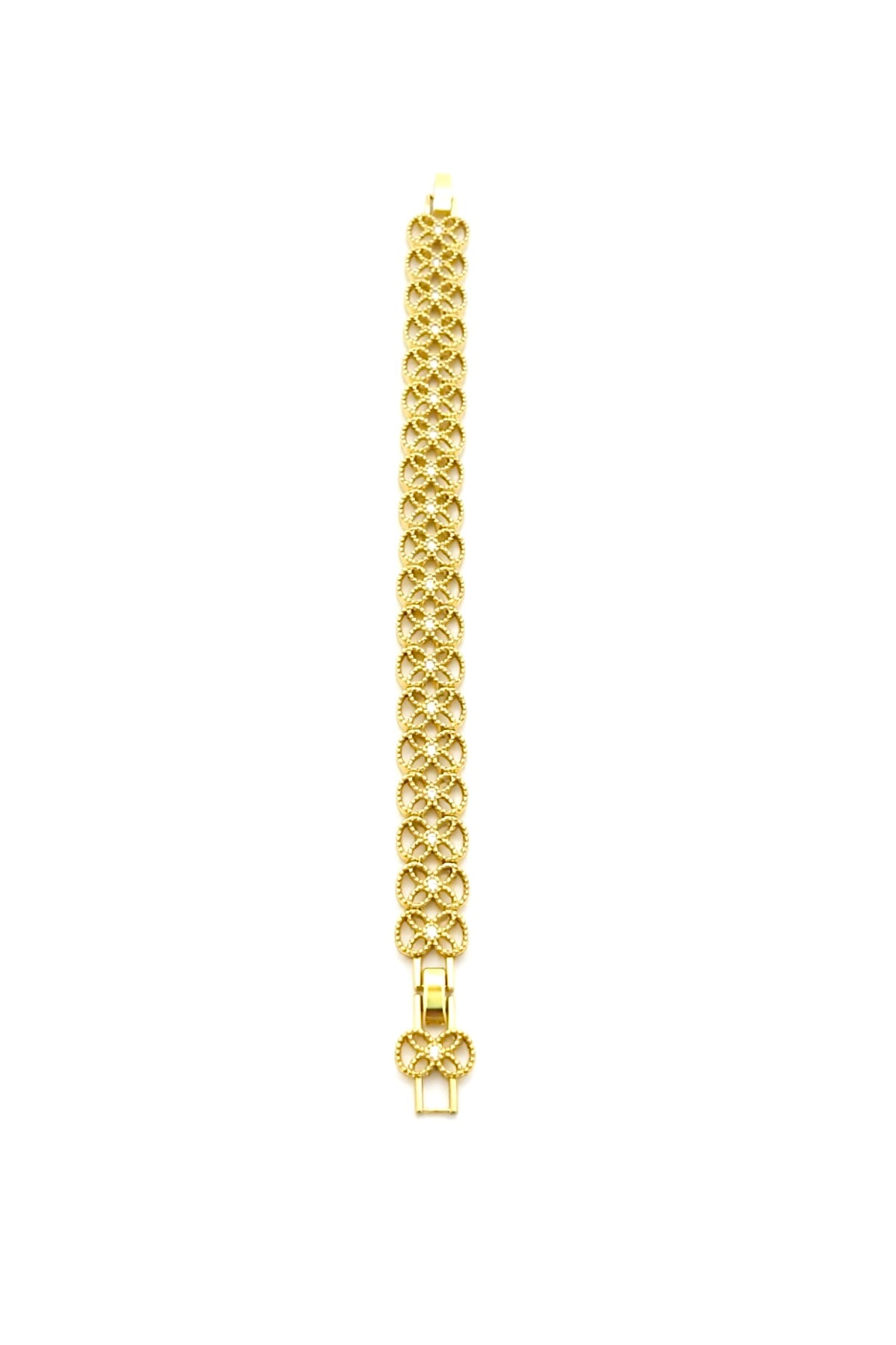 Gold Floral Bracelet – 14k Gold Plated Copper