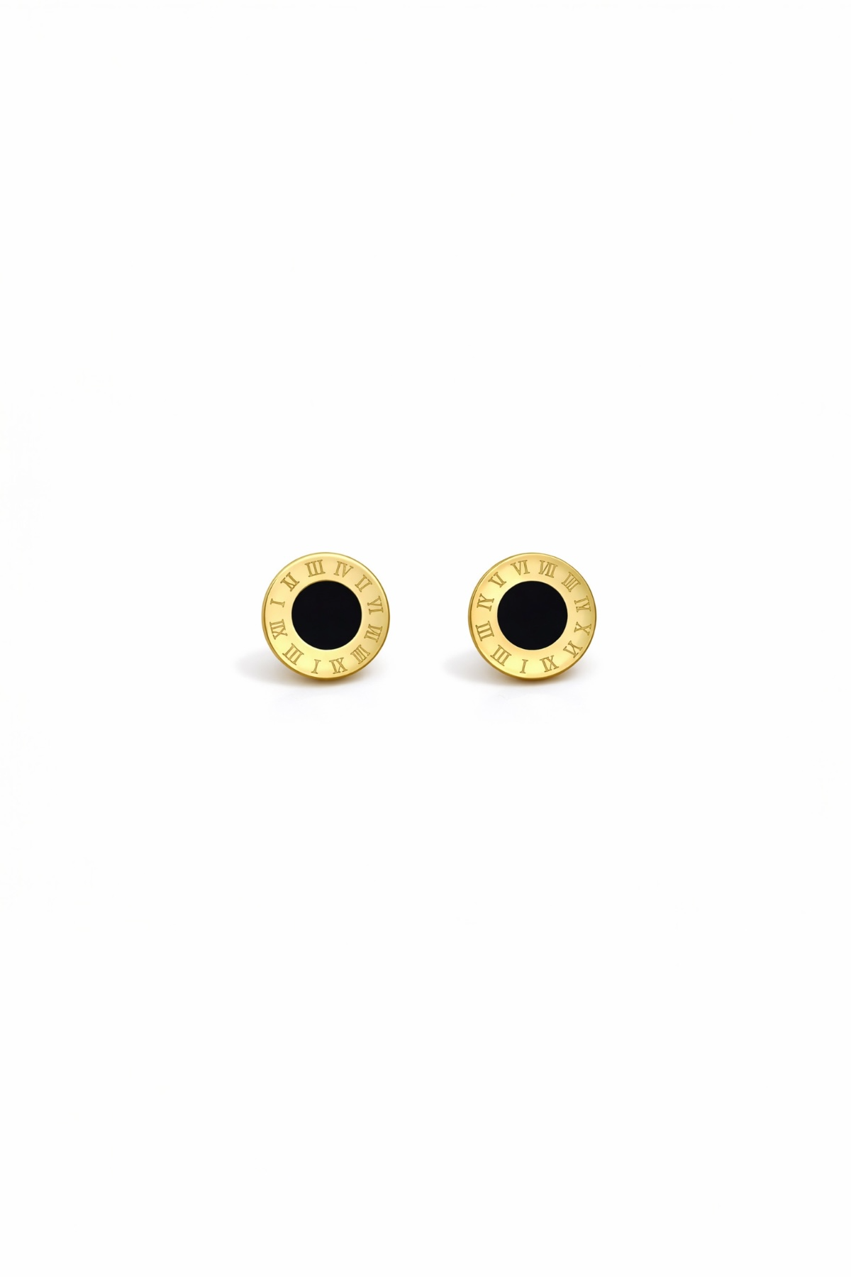 Gold Roman Numeral Stud Earrings – Surgical Steel