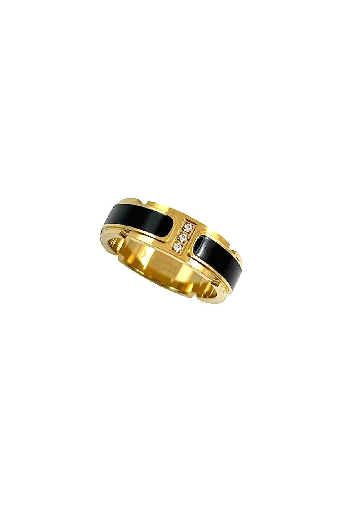Midnight Gold Ring - 14K Gold Plated Surgical Steel