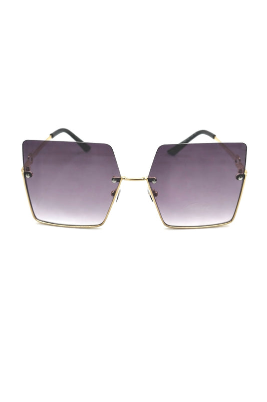 Square Gold Frame Sunglasses – Gradient Lens