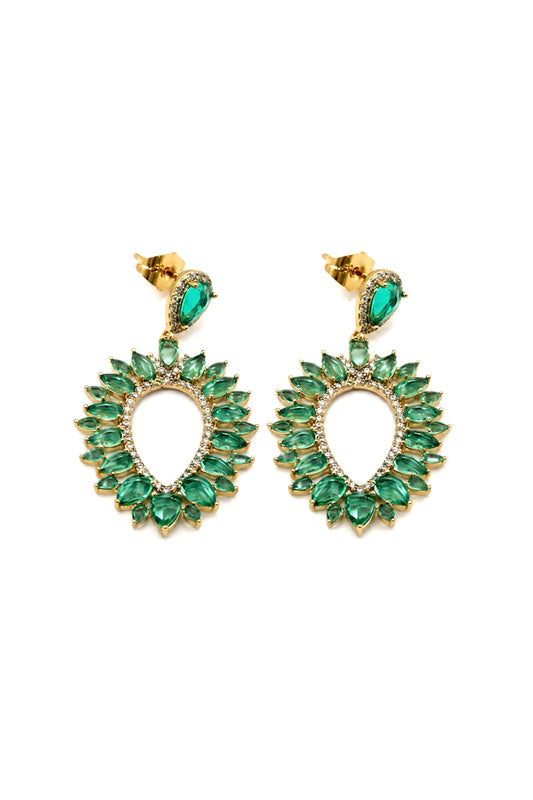 Teardrop Statement Earrings – 18K Gold Plated