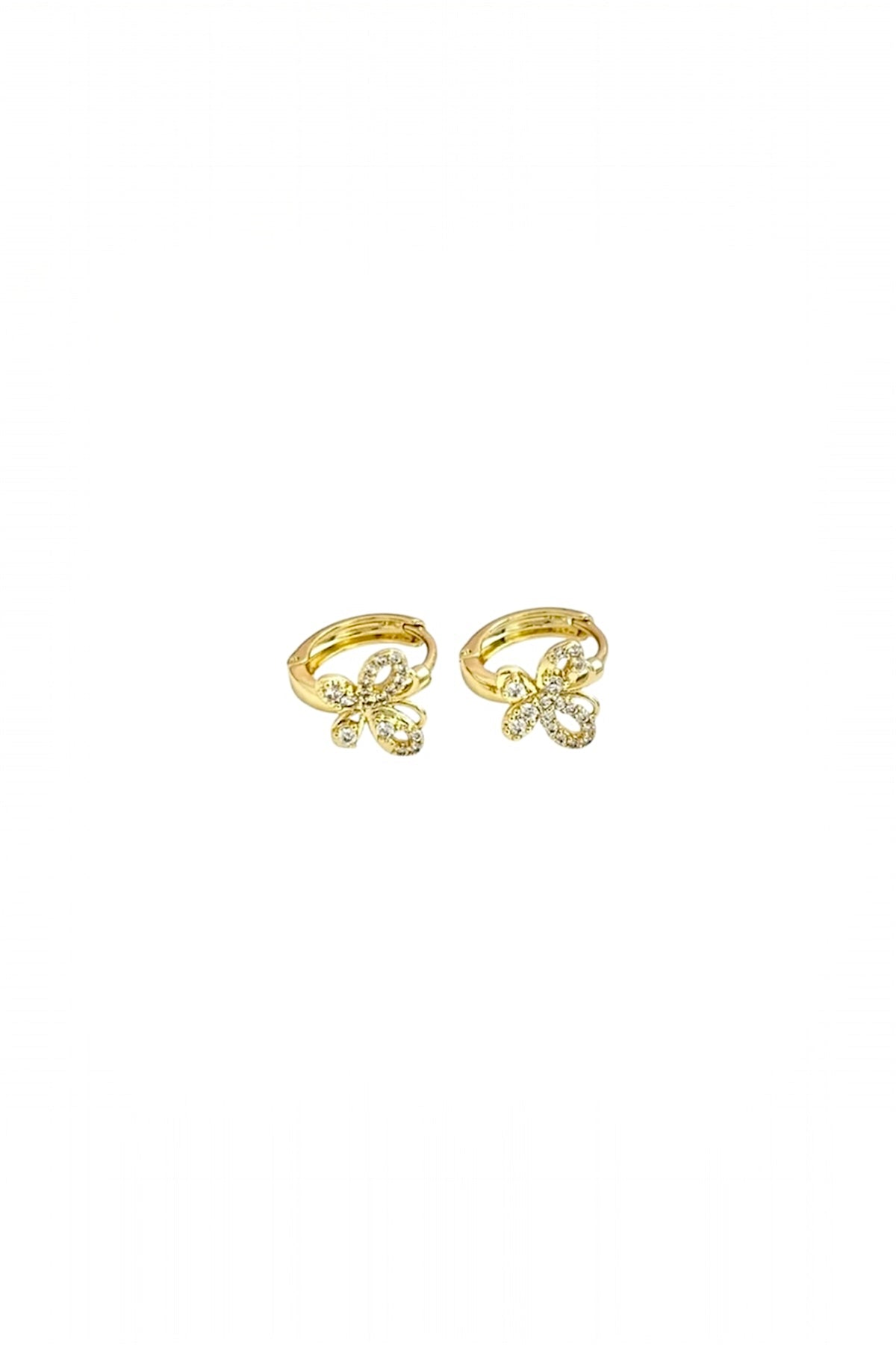 Butterfly Hoop Earrings – 14K Gold Plated Copper