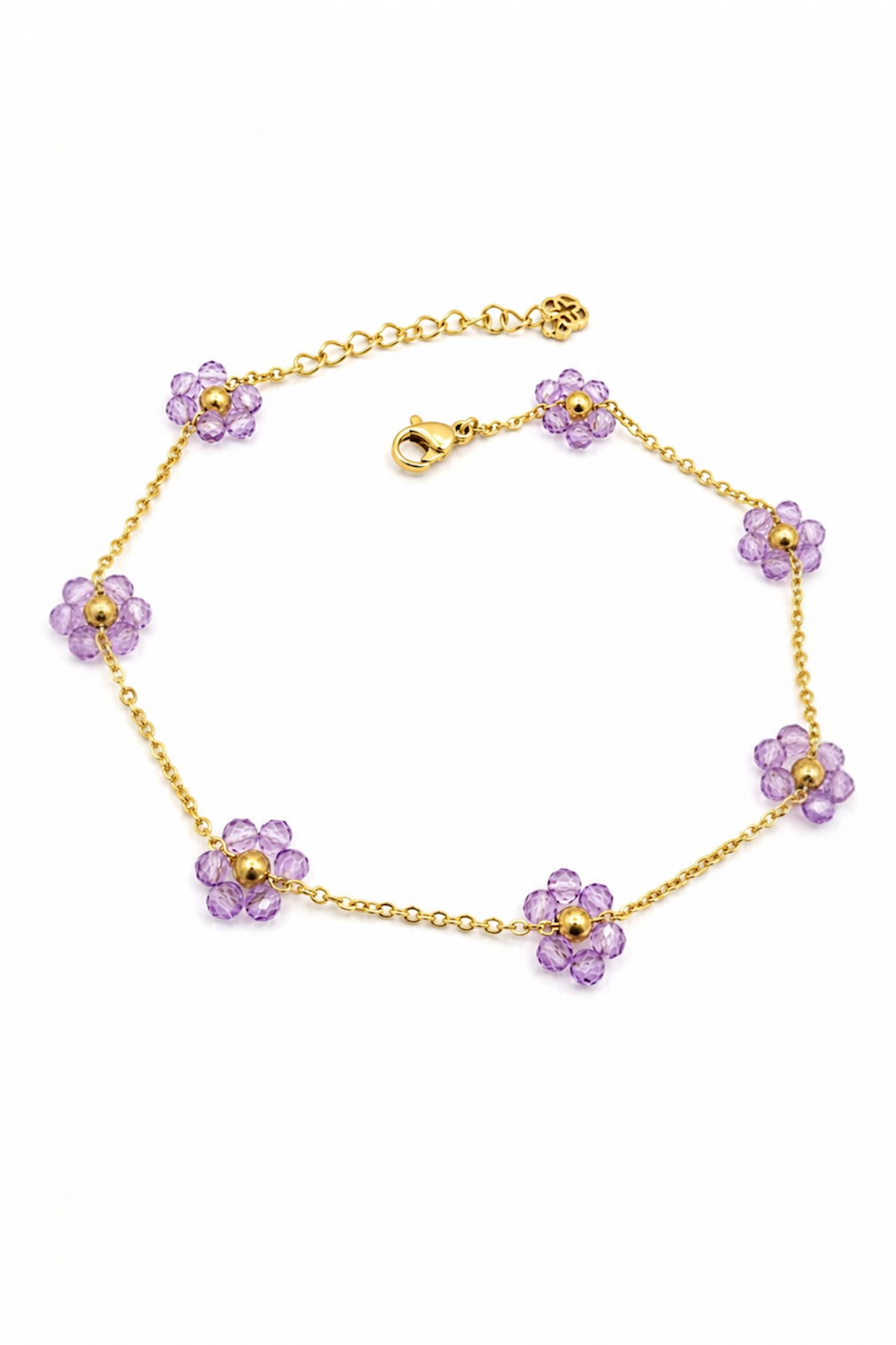Lilac Blossom Anklet – 14K Gold Stainless Steel