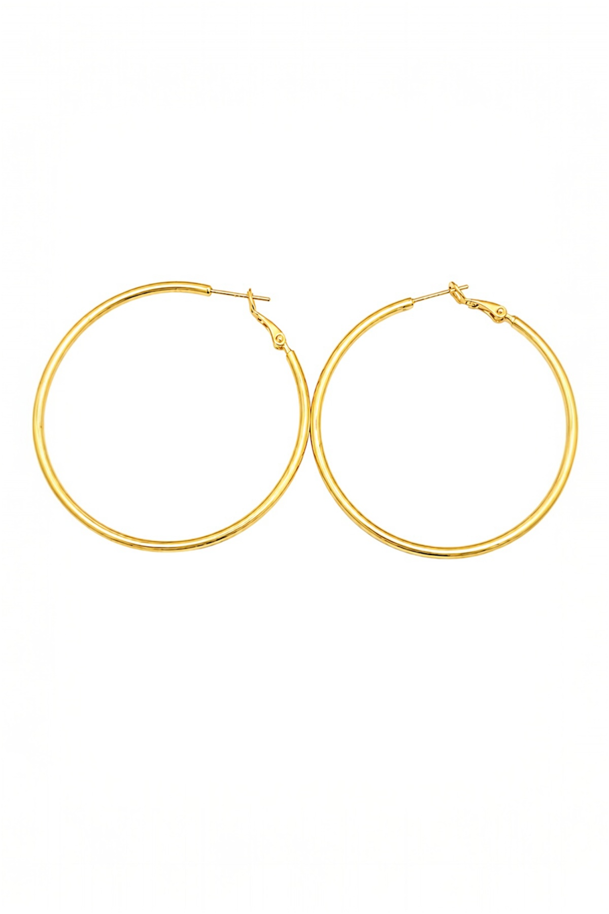 Classic Gold Hoop Earrings (5cm) – Surgical Stainless Steel
