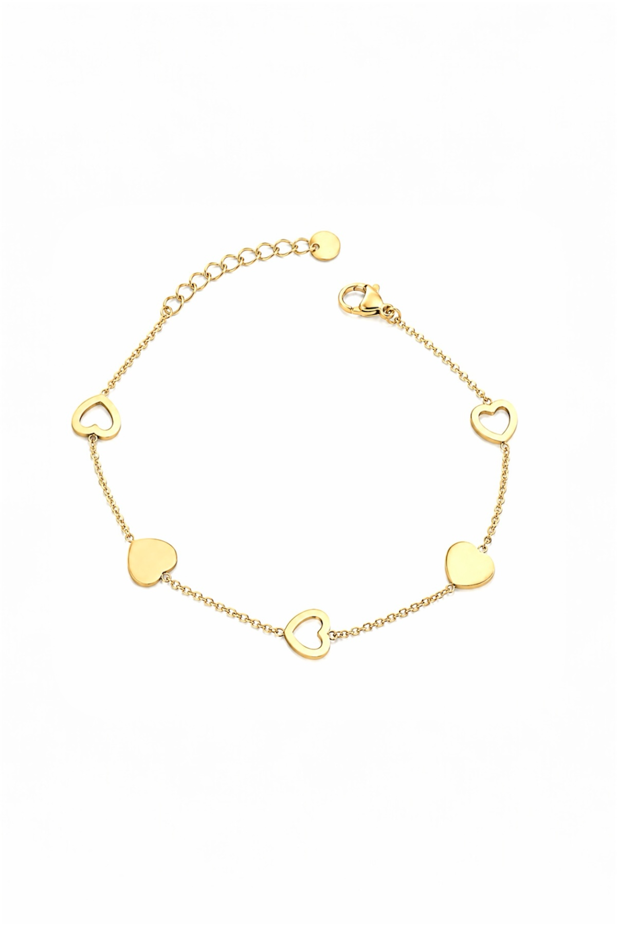 Open Heart Gold Bracelet – 14K Gold Plated Stainless Steel