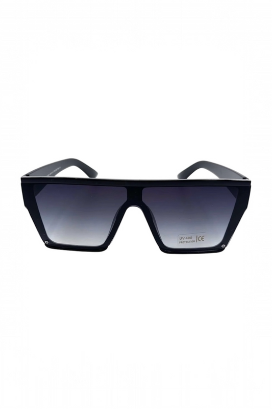 Oversized Flat Top Sunglasses – Black