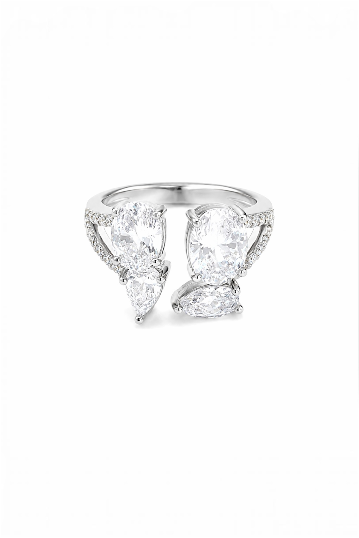 Adjustable Crystal Statement Ring – Surgical Stainless Steel