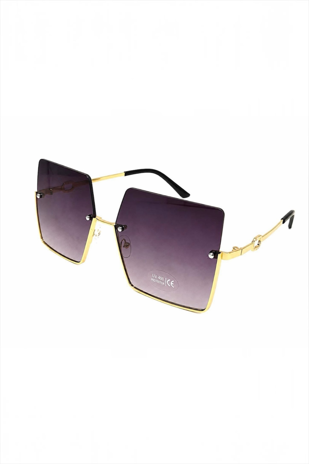 Square Gold Frame Sunglasses – Gradient Lens