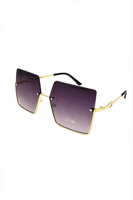 Square Gold Frame Sunglasses – Gradient Lens