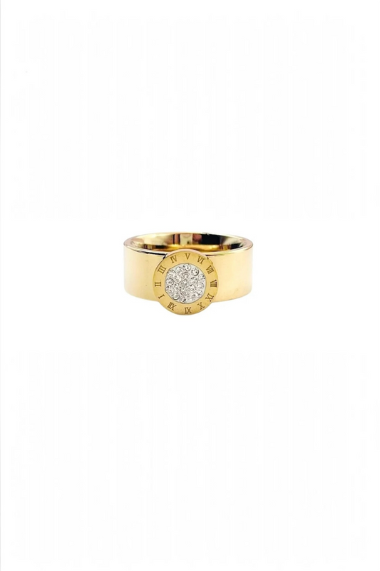Roman Gold Ring – 14K Gold Plated Surgical Steel
