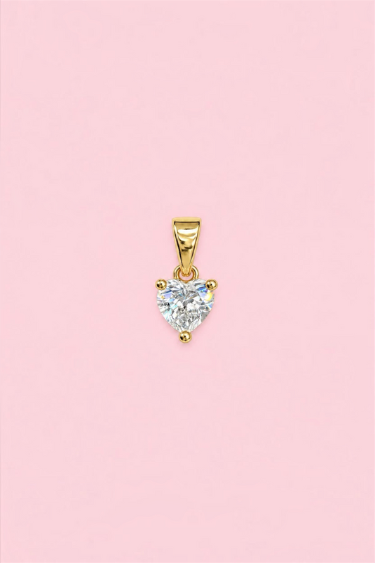 14K Gold-Plated Hypoallergenic Copper Heart Pendant