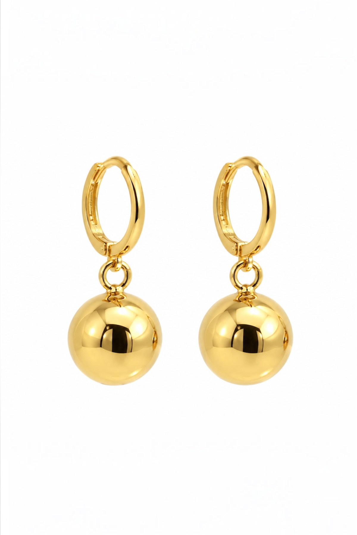 Gold Ball Drop Earrings – 14K Gold Plated