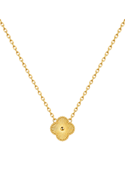 14K Gold Plated Stainless Steel Clover Necklace