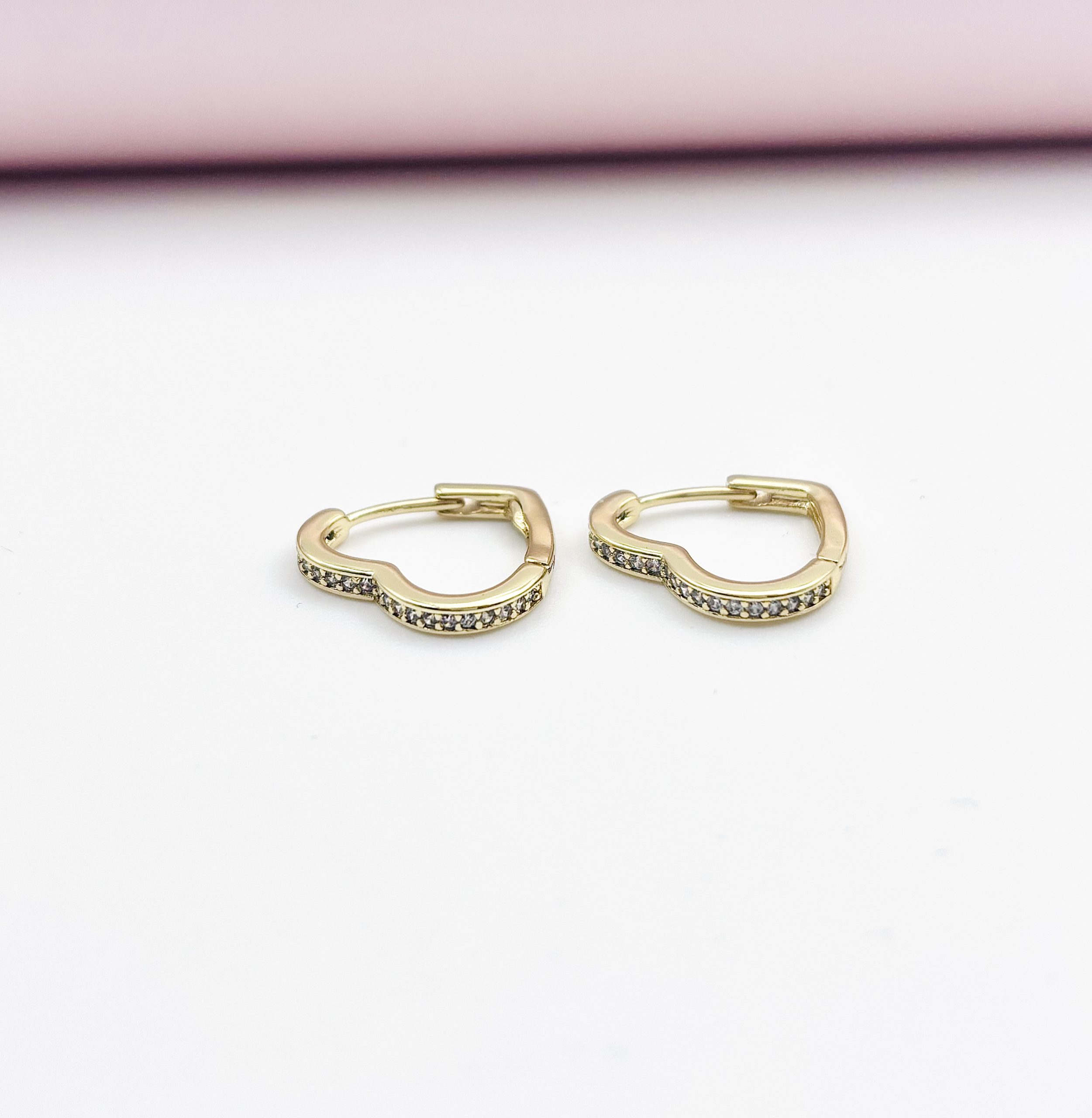 Small Heart Hoop Earrings