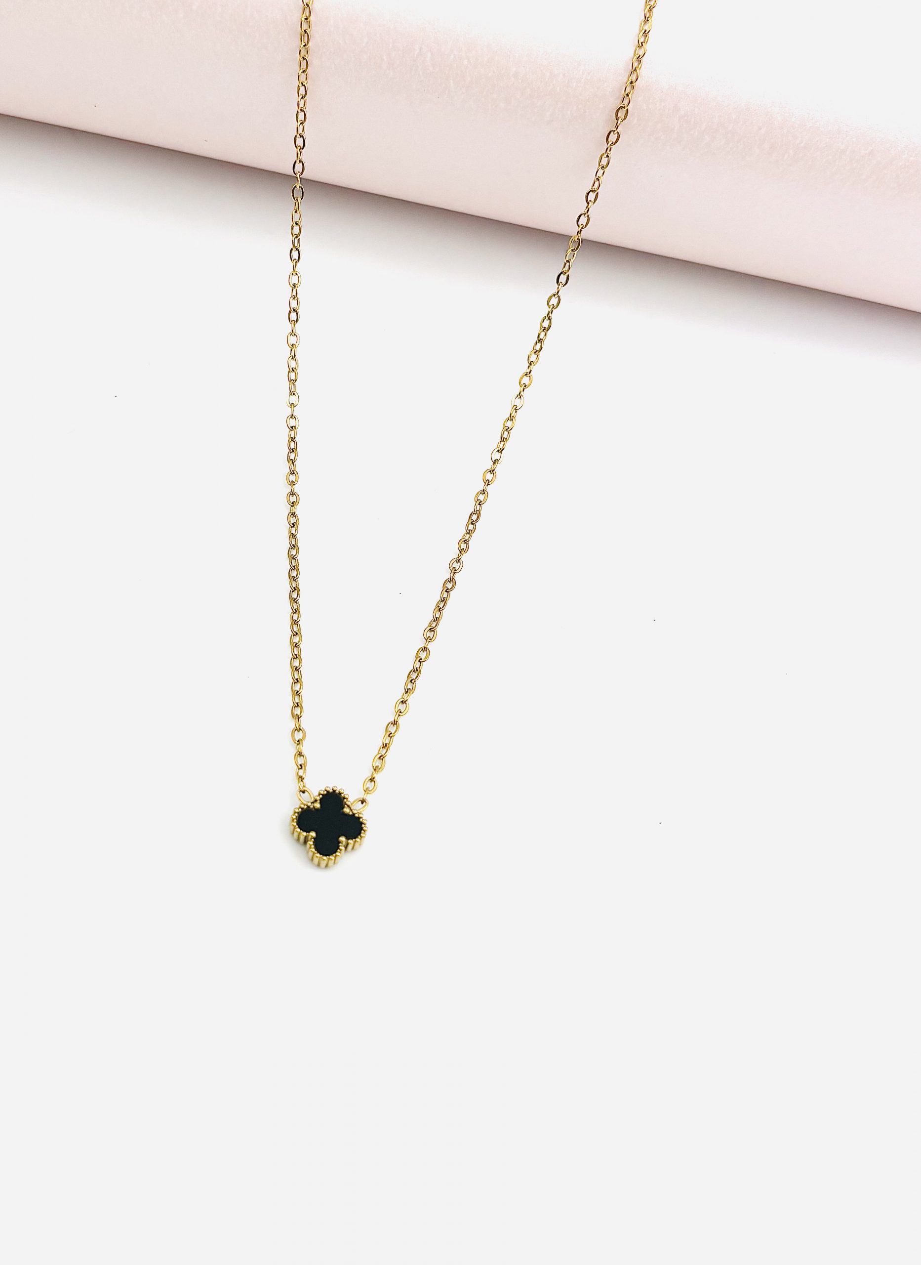 14k Gold Clover Necklace