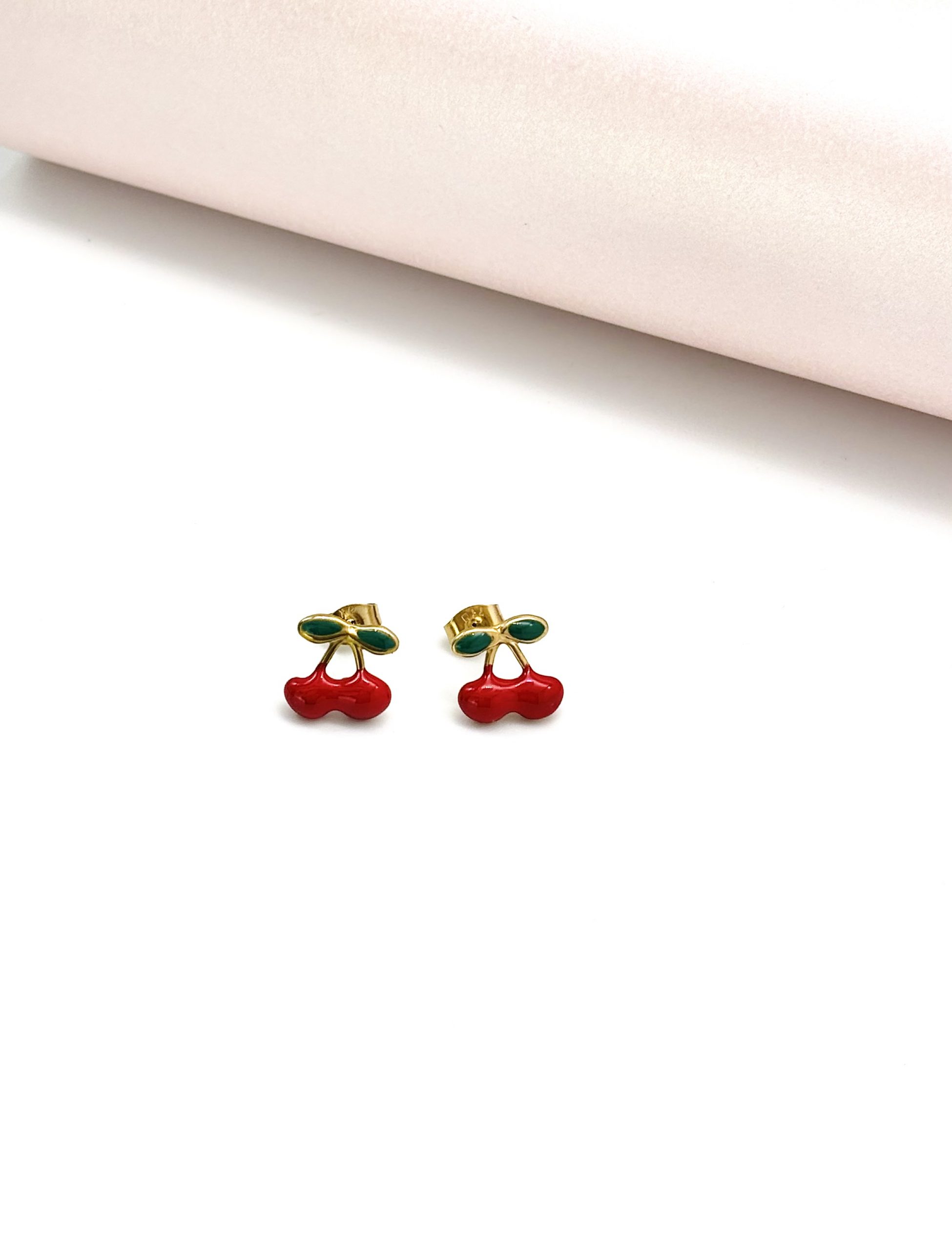 Cherry stud earrings